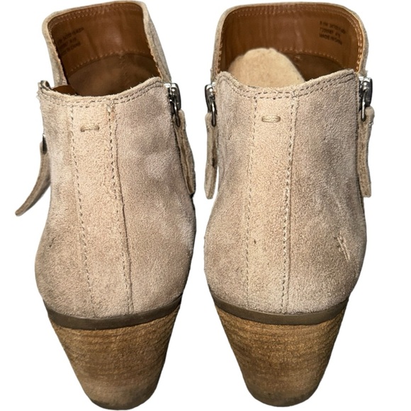 Women’s Frye “Judith” Taupe Suede Pointed Toe Double Zip Ankle Boots - 8.5 - Picture 11 of 13